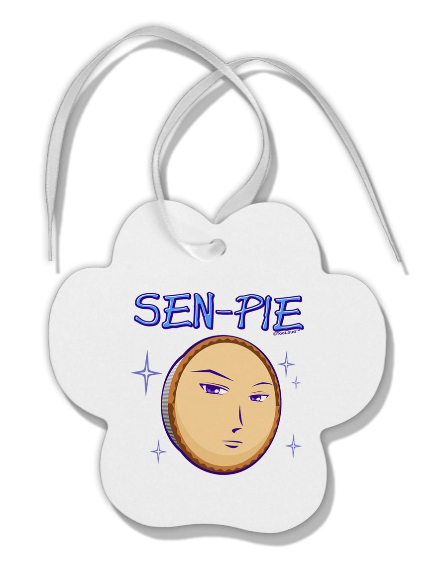 Sen-Pie Sama Kun San Chan Paw Print Shaped Ornament-Ornament-TooLoud-White-Davson Sales