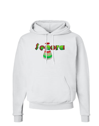 Senora Poncho Hoodie Sweatshirt-Hoodie-TooLoud-White-Small-Davson Sales