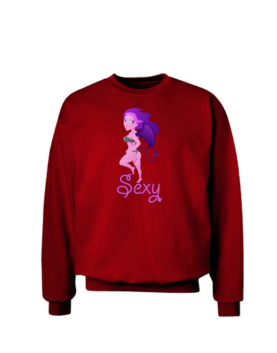 Sexy Succubus - Sexy Text Adult Dark Sweatshirt-Sweatshirts-TooLoud-Deep-Red-Small-Davson Sales