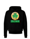 Shamrock Button - Irish Dark Hoodie Sweatshirt by TooLoud-Hoodie-TooLoud-Black-Small-Davson Sales