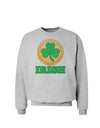 Shamrock Button - Irish Sweatshirt by TooLoud-Sweatshirts-TooLoud-AshGray-Small-Davson Sales