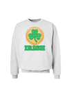 Shamrock Button - Irish Sweatshirt by TooLoud-Sweatshirts-TooLoud-White-Small-Davson Sales