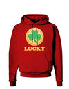 Shamrock Button - Lucky Dark Hoodie Sweatshirt by TooLoud-Hoodie-TooLoud-Red-Small-Davson Sales