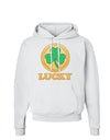 Shamrock Button - Lucky Hoodie Sweatshirt by TooLoud-Hoodie-TooLoud-White-Small-Davson Sales