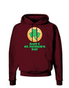 Shamrock Button - St Patrick's Day Dark Hoodie Sweatshirt by TooLoud-Hoodie-TooLoud-Maroon-Small-Davson Sales