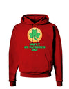 Shamrock Button - St Patrick's Day Dark Hoodie Sweatshirt by TooLoud-Hoodie-TooLoud-Red-Small-Davson Sales