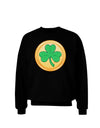 Shamrock Button Vector Design Adult Dark Sweatshirt by TooLoud-Sweatshirts-TooLoud-Black-Small-Davson Sales