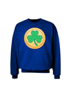 Shamrock Button Vector Design Adult Dark Sweatshirt by TooLoud-Sweatshirts-TooLoud-Deep-Royal-Blue-Small-Davson Sales