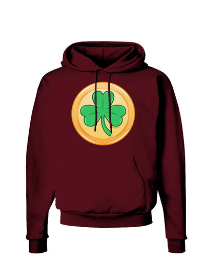 Shamrock Button Vector Design Dark Hoodie Sweatshirt by TooLoud-Hoodie-TooLoud-Maroon-Small-Davson Sales