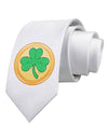 Shamrock Button Vector Design Printed White Necktie by TooLoud