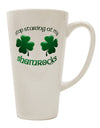 Shamrock-Inspired Conical Latte Coffee Mug - Perfect for Stopping Stares - TooLoud-Conical Latte Mug-TooLoud-White-Davson Sales