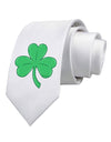 Shamrock Vector Design Printed White Necktie by TooLoud