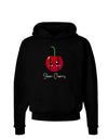 Sheri Cherry Text Dark Hoodie Sweatshirt-Hoodie-TooLoud-Black-Small-Davson Sales