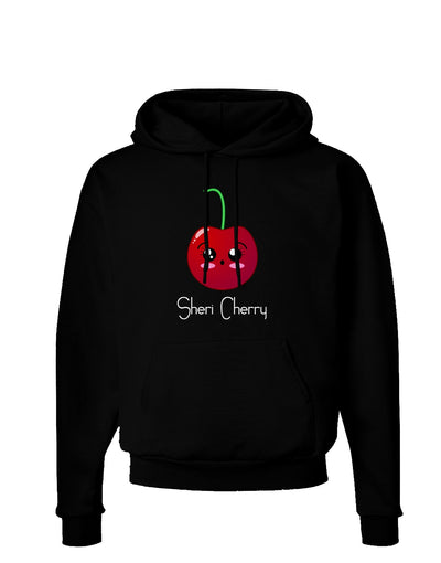 Sheri Cherry Text Dark Hoodie Sweatshirt-Hoodie-TooLoud-Black-Small-Davson Sales