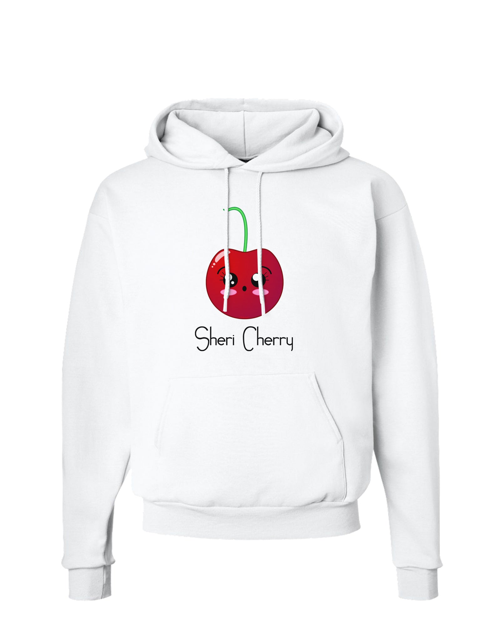 Sheri Cherry Text Hoodie Sweatshirt-Hoodie-TooLoud-White-Small-Davson Sales