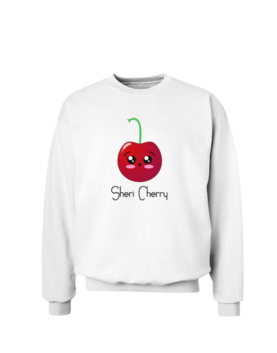 Sheri Cherry Text Sweatshirt-Sweatshirts-TooLoud-White-Small-Davson Sales