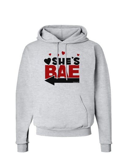 She's BAE - Left Arrow Hoodie Sweatshirt-Hoodie-TooLoud-AshGray-Small-Davson Sales