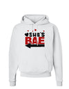 She's BAE - Left Arrow Hoodie Sweatshirt-Hoodie-TooLoud-White-Small-Davson Sales