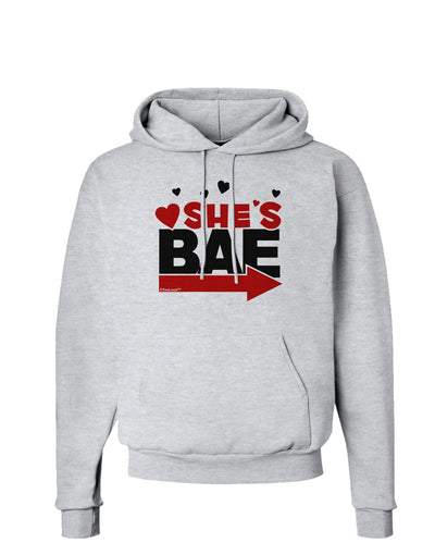 She's BAE - Right Arrow Hoodie Sweatshirt-Hoodie-TooLoud-AshGray-Small-Davson Sales