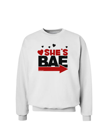 She's BAE - Right Arrow Sweatshirt-Sweatshirts-TooLoud-White-Small-Davson Sales