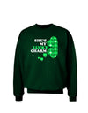 She's My Lucky Charm - Left Adult Dark Sweatshirt-Sweatshirts-TooLoud-Deep-Forest-Green-Small-Davson Sales