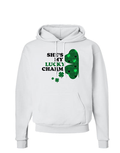 She's My Lucky Charm - Left Hoodie Sweatshirt-Hoodie-TooLoud-White-Small-Davson Sales