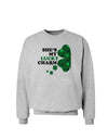 She's My Lucky Charm - Left Sweatshirt-Sweatshirts-TooLoud-AshGray-Small-Davson Sales