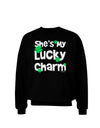 She's My Lucky Charm - Matching Couples Design Adult Dark Sweatshirt by TooLoud-Sweatshirts-TooLoud-Black-Small-Davson Sales