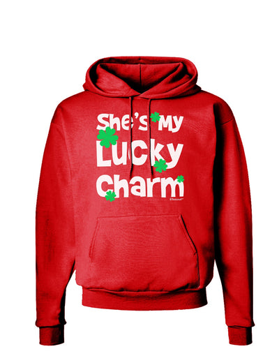 She's My Lucky Charm - Matching Couples Design Dark Hoodie Sweatshirt by TooLoud-Hoodie-TooLoud-Red-Small-Davson Sales