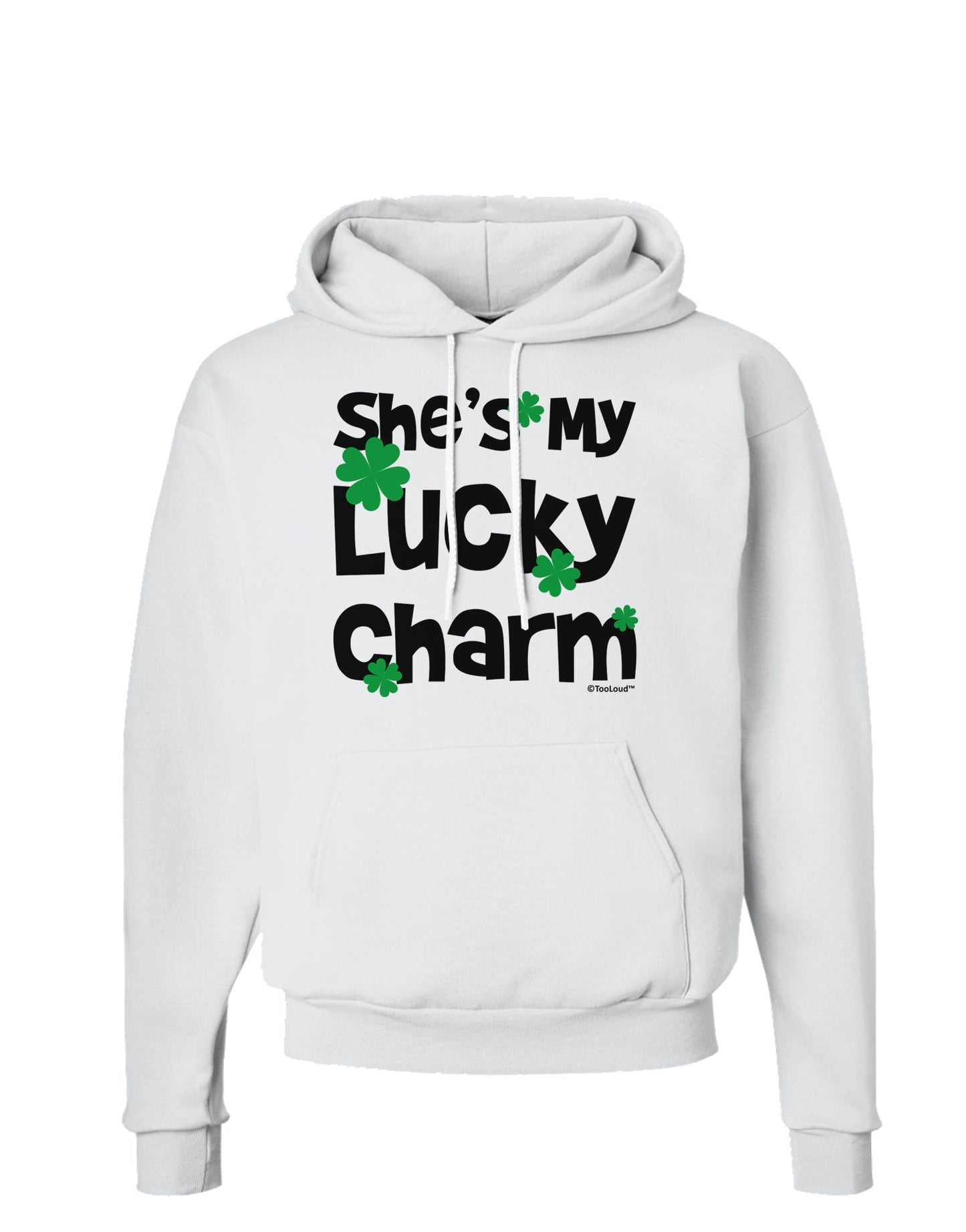 She's My Lucky Charm - Matching Couples Design Hoodie Sweatshirt by TooLoud-Hoodie-TooLoud-White-Small-Davson Sales