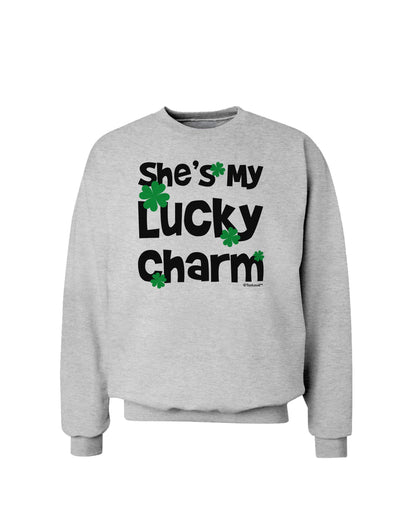 She's My Lucky Charm - Matching Couples Design Sweatshirt by TooLoud-Sweatshirts-TooLoud-AshGray-Small-Davson Sales