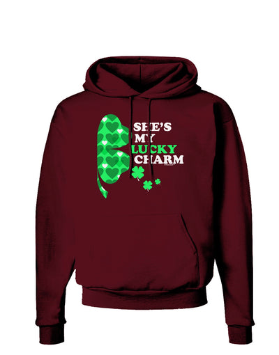 She's My Lucky Charm - Right Dark Hoodie Sweatshirt-Hoodie-TooLoud-Maroon-Small-Davson Sales