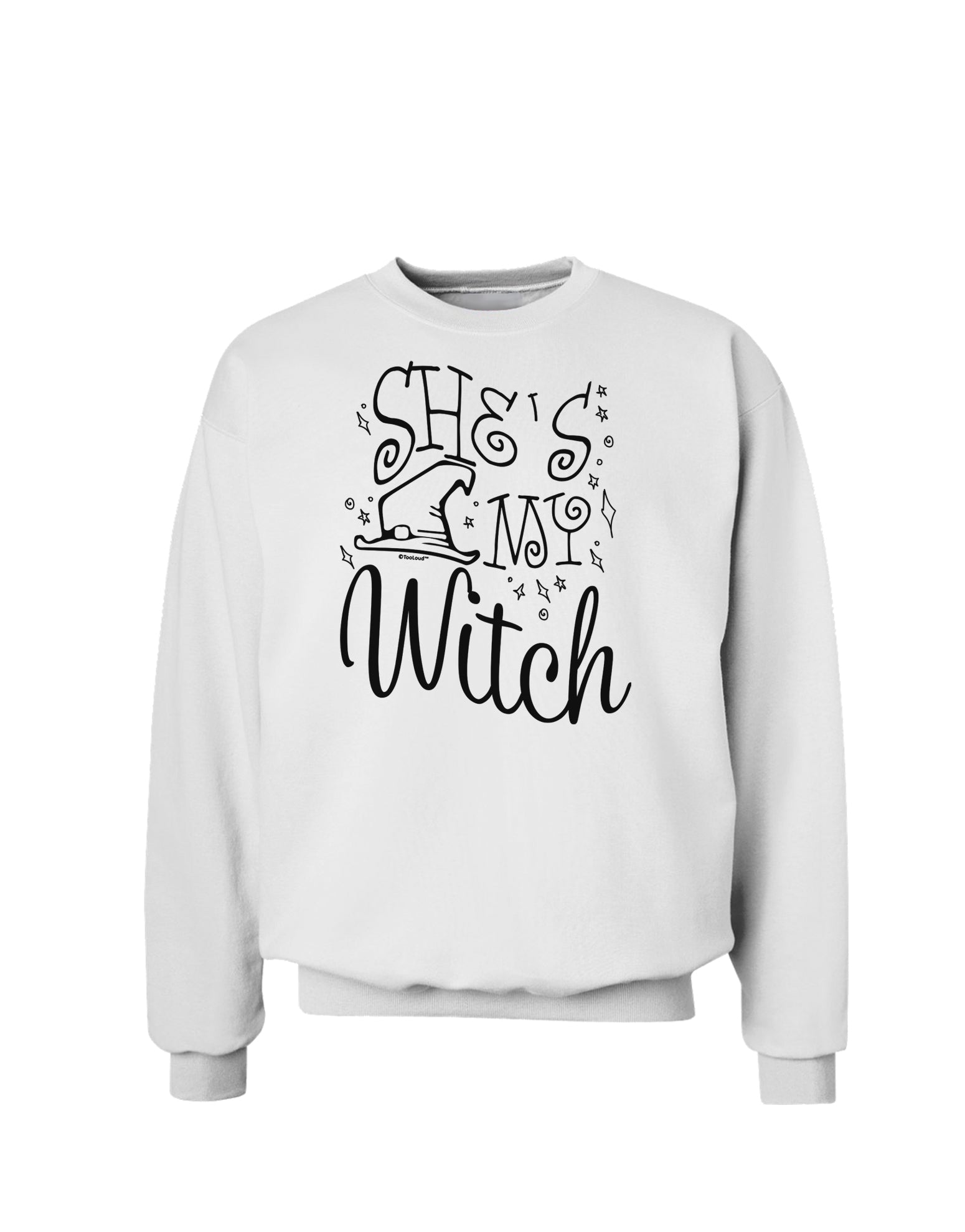 She's My Witch Sweatshirt-Sweatshirts-TooLoud-White-Small-Davson Sales