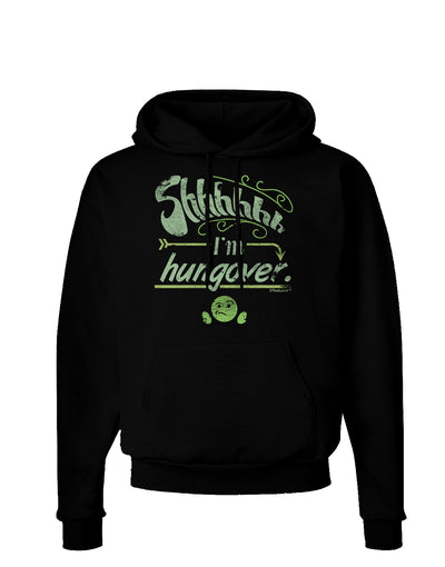 Shhh Im Hungover Funny Dark Hoodie Sweatshirt by-Hoodie-TooLoud-Black-Small-Davson Sales