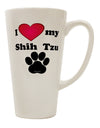 Shih Tzu Lover's Essential 16 Ounce Conical Latte Coffee Mug - TooLoud-Conical Latte Mug-TooLoud-White-Davson Sales