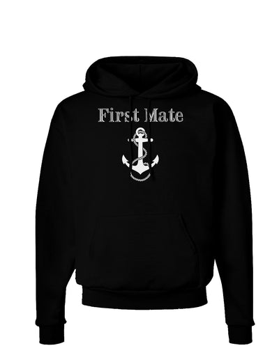 Ship First Mate Nautical Anchor Boating Dark Hoodie Sweatshirt-Hoodie-TooLoud-Black-Small-Davson Sales