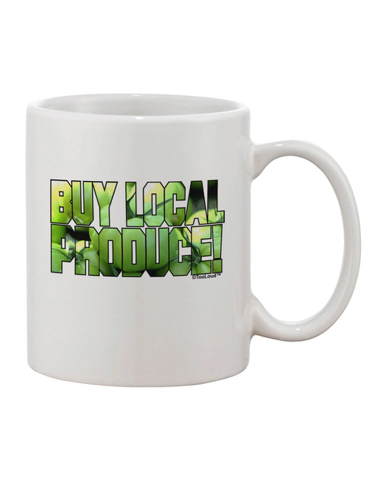 Shop Local - Green Tomatoes Text Printed 11 oz Coffee Mug - TooLoud-11 OZ Coffee Mug-TooLoud-White-Davson Sales