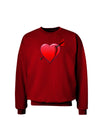 Shot Through the Heart Bleeding Adult Dark Sweatshirt by-Sweatshirts-TooLoud-Deep-Red-Small-Davson Sales