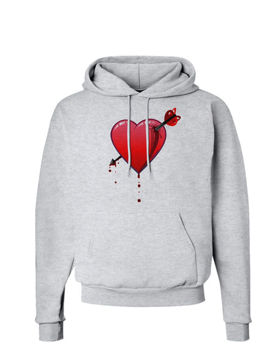 Shot Through the Heart Bleeding Hoodie Sweatshirt by-Hoodie-TooLoud-AshGray-Small-Davson Sales