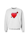 Shot Through the Heart Cute Sweatshirt by-Sweatshirts-TooLoud-White-Small-Davson Sales