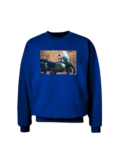 Sidecar Motorcycle Photo Adult Dark Sweatshirt-Sweatshirt-TooLoud-Deep-Royal-Blue-Small-Davson Sales