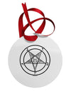 Sigil of Baphomet Circular Metal Ornament by TooLoud-Ornament-TooLoud-White-Davson Sales