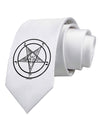 Sigil of Baphomet Printed White Necktie by