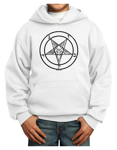 Sigil of Baphomet Youth Hoodie Pullover Sweatshirt by-Youth Hoodie-TooLoud-White-XS-Davson Sales