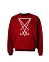 Sigil of Lucifer - Seal of Satan Adult Dark Sweatshirt-Sweatshirts-TooLoud-Deep-Red-Small-Davson Sales