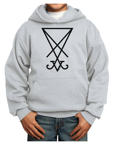 Sigil of Lucifer - Seal of Satan Youth Hoodie Pullover Sweatshirt-Youth Hoodie-TooLoud-Ash-XS-Davson Sales