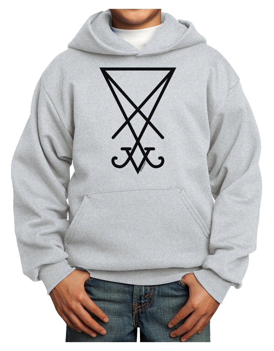 Sigil of Lucifer - Seal of Satan Youth Hoodie Pullover Sweatshirt-Youth Hoodie-TooLoud-White-XS-Davson Sales