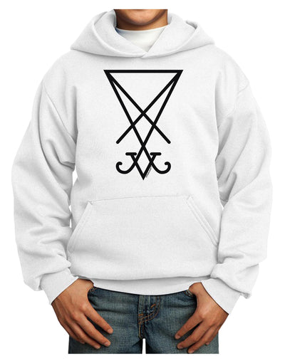 Sigil of Lucifer - Seal of Satan Youth Hoodie Pullover Sweatshirt-Youth Hoodie-TooLoud-White-XS-Davson Sales