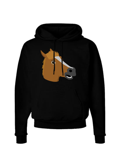 Silly Cartoon Horse Head Dark Hoodie Sweatshirt-Hoodie-TooLoud-Black-Small-Davson Sales