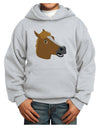 Silly Cartoon Horse Head Youth Hoodie Pullover Sweatshirt by TooLoud-Youth Hoodie-TooLoud-Ash-XS-Davson Sales